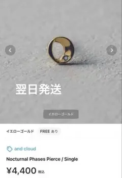 【美品.最終値下げ】and cloud 片耳ピアス