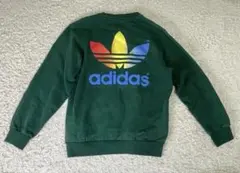 adidas アディダス　スウェット　トレーナー　トレフォイルロゴ　グリーン　M