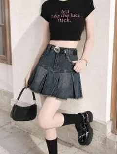 SHEIN デニム ミニスカートのサムネイル