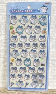 ちいかわ　ハチワレ　ボンボンドロップシール