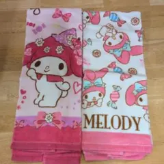 マイメロディ フェイスタオル 2枚 34×80cm