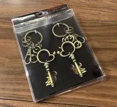 ミッキー　ミニー　ペアキーチェーン　メッセージ入り　恋人　ニコイチ　ディズニー