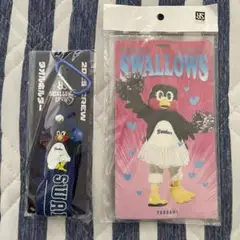 ヤクルトスワローズ　つば九郎　タオルホルダー　つばみ　チケットホルダー　グッズ