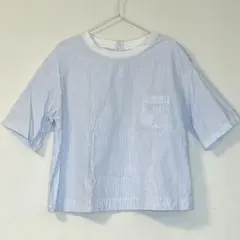 無印良品　ストライプシャツ M/Lのサムネイル