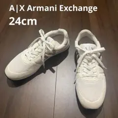A|X Armani Exchange スニーカー ホワイト シルバー24cmのサムネイル