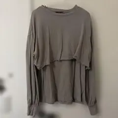 URBAN RESEARCH グレー レイヤード長袖トップス　２枚セット