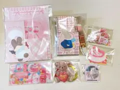 ピンクのファンシーメモセット