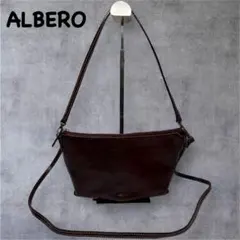 ALBERO　ショルダーバッグ　2WAYバッグ　ダークブラウン　アルベロ