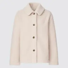 特価！レディース　UNIQLO ステンカラー　ボアフリース　ショートコート