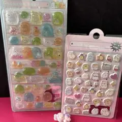 【2枚セット】すみっコぐらし 硬いシールと小さい可愛い♡シールA5-5