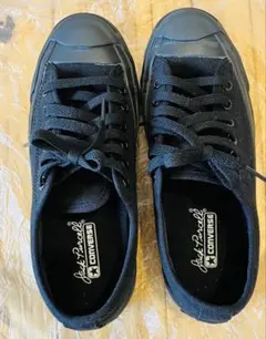 コンバース ジャックパーセル オールブラック スニーカー