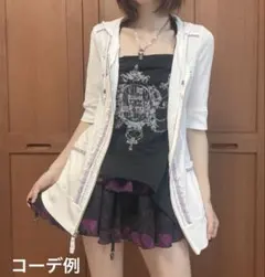 ozz on japan 白 薄紫 5分袖パーカーのサムネイル