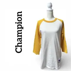 Champion チャンピオン ラグラン 七分袖 刺繍ワッペン M ユニセックス