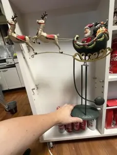 サンタとトナカイのスイング飾り (アンティーク雑貨店購入)