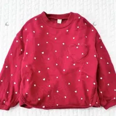 apres les cours ハートポケットハート柄トレーナー110cm