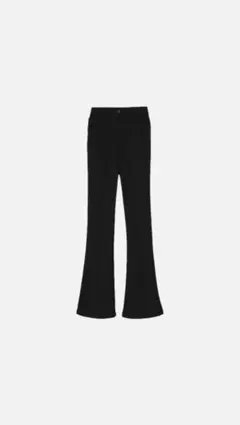 GRL ハイウエスト ブラック フレアパンツ