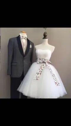 サッシュベルト 蝶ネクタイ チーフ 結婚式 フォト 披露宴