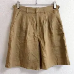 s0876【シンプリシテェ】ショートパンツ ハイウエスト リネン100%