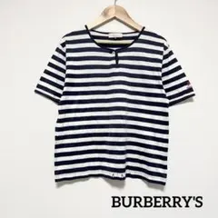 【美品】BURBERRY'S ボーダー カットソー 半袖 ホース刺繍 Mのサムネイル