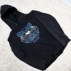 美品 ケンゾー パーカー トラ 虎 タイガー パーカ グレー ロゴ