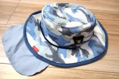 迷彩デザインのクマ刺繍帽子　ダブルビー 54cm