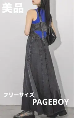 PAGEBOY サイドZIPデニムワンピース L