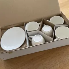 ホワイト陶器カップ＆ソーサーセット