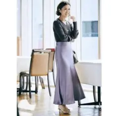 Mila Owen サスペンダーストレートナロースカート