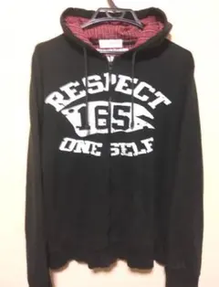 パーカー スウェット プリント柄 チェックM