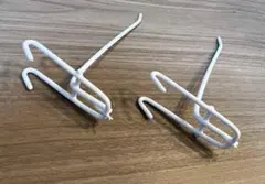 ホワイトプラスチックダブルフック