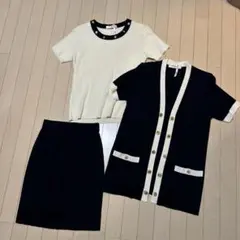 BELLE BOUD セットアップ ネイビー/アイボリー