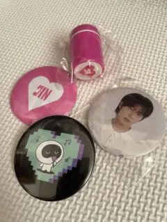 BTS JIN RUNSEOKJIN カプセルトイ 缶バッジ 3点スタンプセット