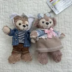 東京ディズニーリゾート ダッフィー シェリーメイ ぬいぐるみバッジ キーホルダーのサムネイル