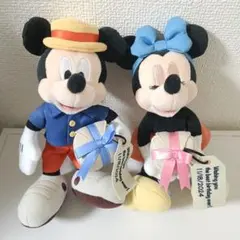 ミッキーマウス・ミニーマウスバースデー2024 ぬいぐるみバッジ セット