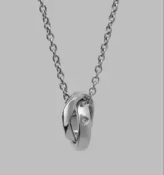 シルバー ツイストデザイン ネックレス