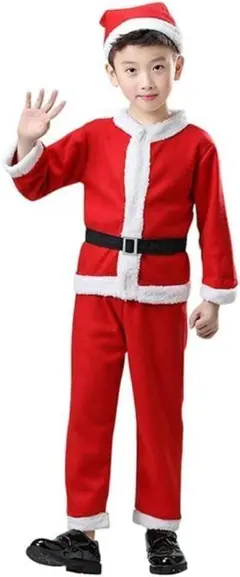 子供用 サンタ 衣装 男の子150cm 4点セット クリスマス コスプレ