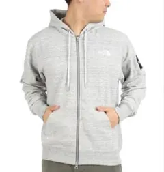 ★美品★ ノースフェイス アウトドア スクエアロゴフルジップフーディ