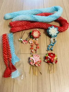 七五三 髪飾りセット　かんざし　かのこ　ちんころ