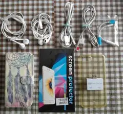 iPhoneSE 手帳型ケース・ライトニングイヤホン・ケーブルアクセサリーセット