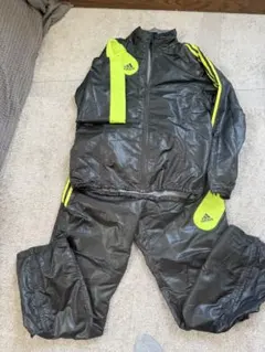 adidas ジャケット パンツセット 黒/蛍光イエロー