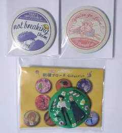 ハウルの動く城 缶バッジ 刺繍ブローチ