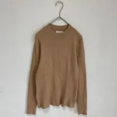 【earth music&ecology】リブ　ニット【M】クルーネック　タイト