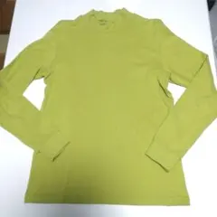 ユニクロメンズ　トップス　インナー　冬　M　グリーン　ハイネック　起毛