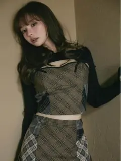 Andmary Emma check set up Beige サイズS