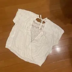 a.v.v 半袖ニット チュニック ホワイトのサムネイル