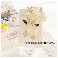 キラキラ♡ビジュー.ジルコニア♡大粒ストーン♡ハンドメイドピアスorイヤリング♡