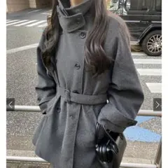 GRL GRL ベルト付きマルチWayフェイクウールコート fo1762