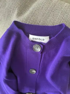 ENFOLD エンフォルド ビッグボタンショートカーディガン
