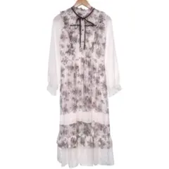 【axes femme】花柄ワンピース＆ゴムベルト 2点セット