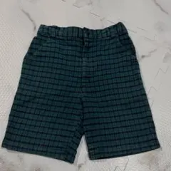 ファミリア　青チェックハーフパンツ　120